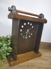 Load image into Gallery viewer, Chunky Steel &amp; Wood Freestanding Clock
