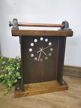 Load image into Gallery viewer, Chunky Steel &amp; Wood Freestanding Clock
