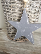 Load image into Gallery viewer, Wooden Hanging Star - Rustic Slate Grey
