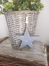 Load image into Gallery viewer, Wooden Hanging Star - Rustic Slate Grey
