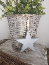 Load image into Gallery viewer, Wooden Hanging Star - Soft grey
