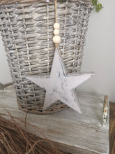 Load image into Gallery viewer, Wooden Hanging Star - Smoked Pearl/grey
