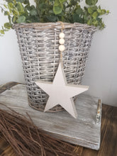 Load image into Gallery viewer, Wooden Hanging Star - Potters Clay
