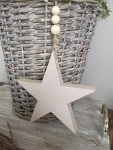 Load image into Gallery viewer, Wooden Hanging Star - Potters Clay
