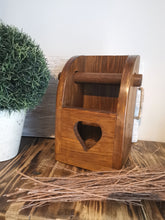 Load image into Gallery viewer, Wooden Toilet roll holder, Wall mounted,quirky loo roll, wooden rack, bathroom accessories
