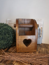 Load image into Gallery viewer, Wooden Toilet roll holder, Wall mounted,quirky loo roll, wooden rack, bathroom accessories
