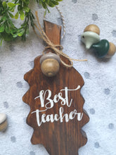 Load image into Gallery viewer, Large Wooden Hanging Oak Leaf &amp; Acorn
