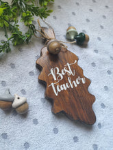 Load image into Gallery viewer, Large Wooden Hanging Oak Leaf &amp; Acorn
