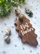 Load image into Gallery viewer, Large Wooden Hanging Oak Leaf &amp; Acorn
