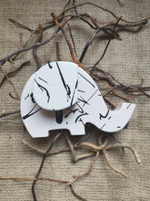 Load image into Gallery viewer, Doodle Splat wooden Elephants
