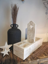 Load image into Gallery viewer, Wooden Cutlery Holder, Condiment Caddy, divided storage crate
