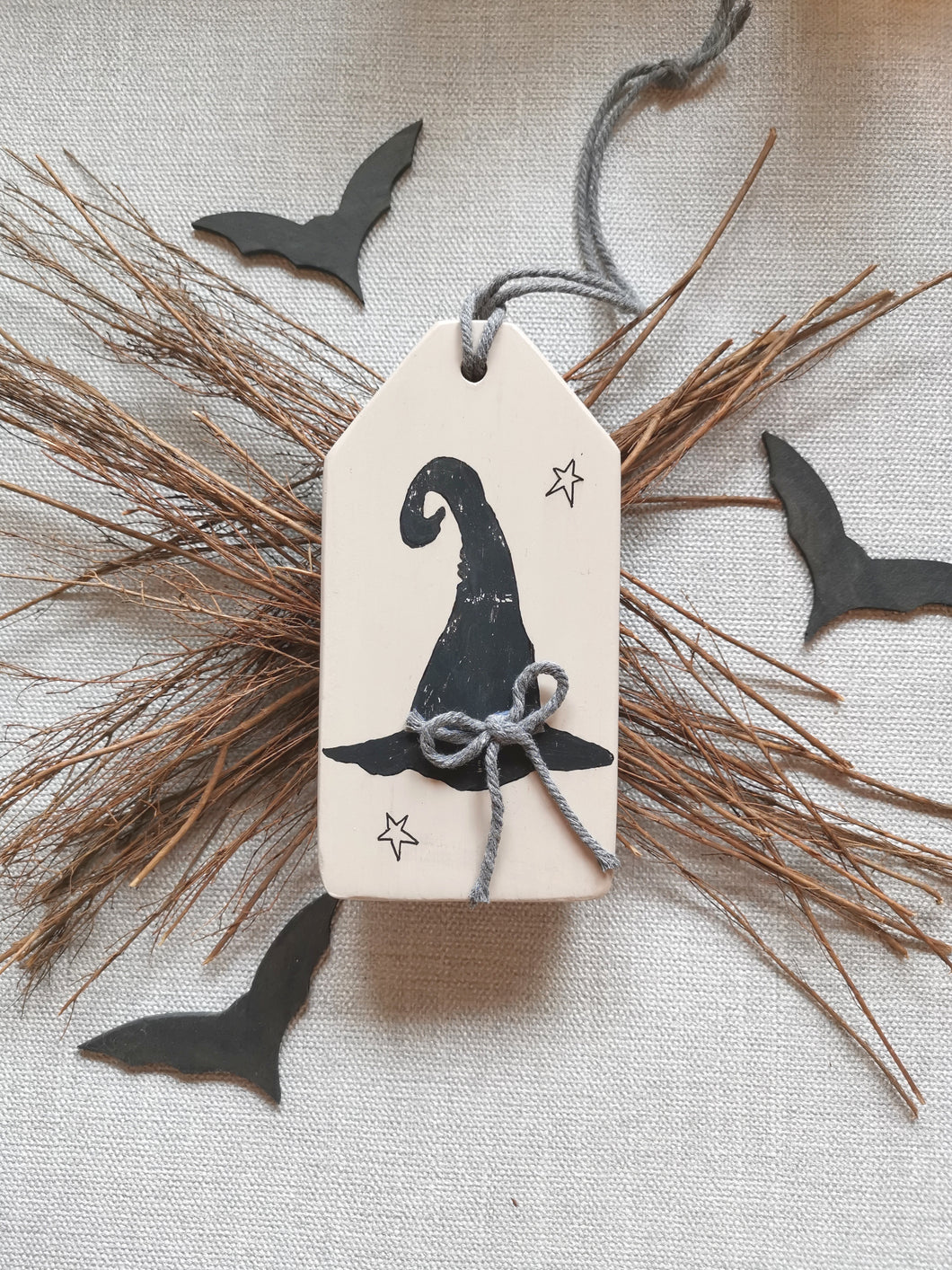 Large Wooden Halloween Tag / Sign