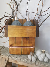 Load image into Gallery viewer, Wall Mounted Soap Dispenser holder with towel rail
