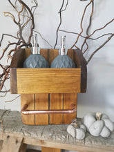 Load image into Gallery viewer, Wall Mounted Soap Dispenser holder with towel rail
