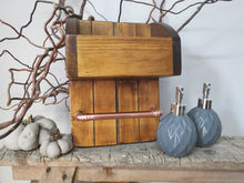 Load image into Gallery viewer, Wall Mounted Soap Dispenser holder with towel rail
