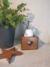 Load image into Gallery viewer, Soap Dispenser and wooden holder
