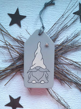 Load image into Gallery viewer, Large Wooden Tag with Christmas Gnome
