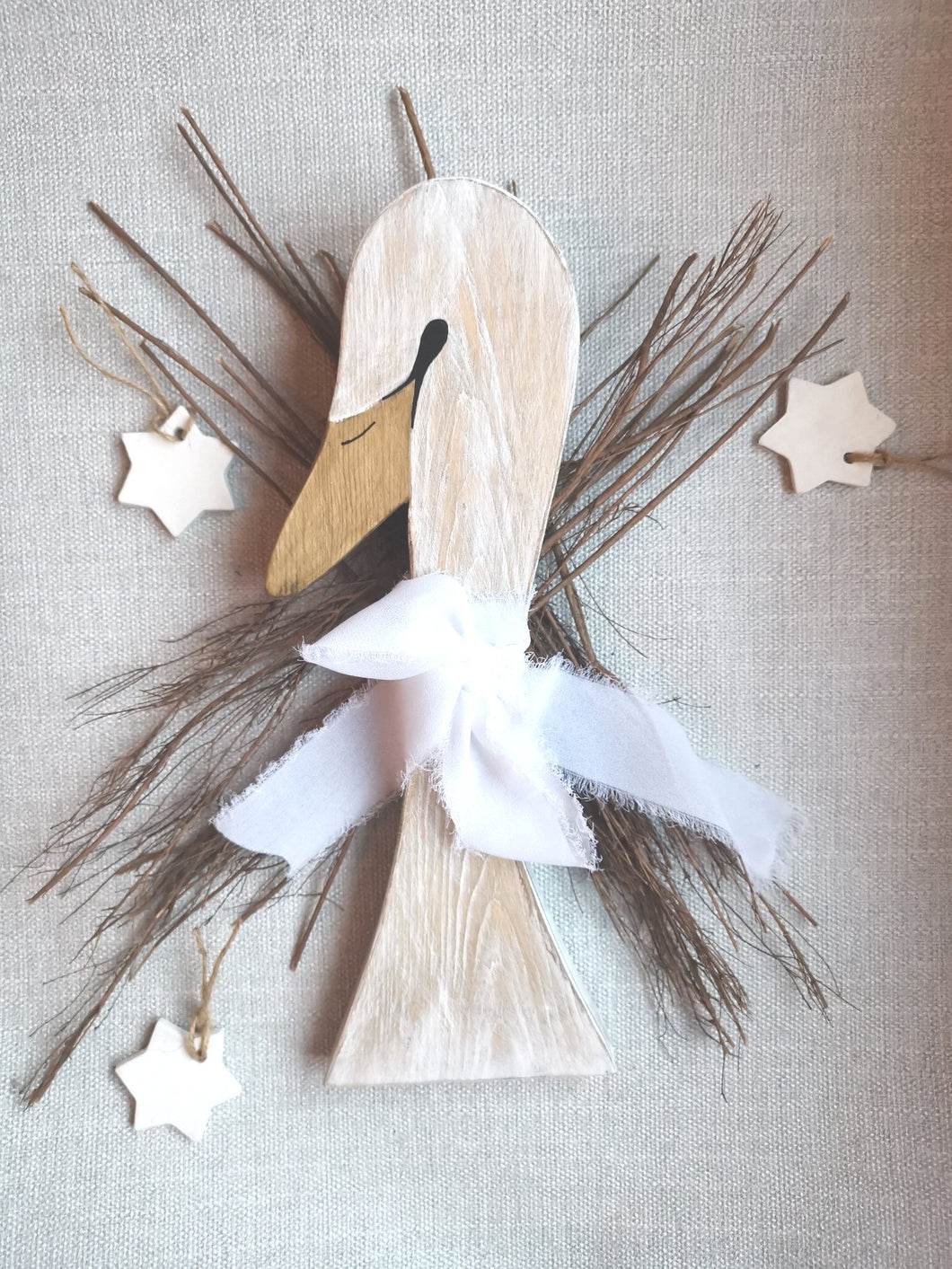 Wooden Swan, Christmas decor