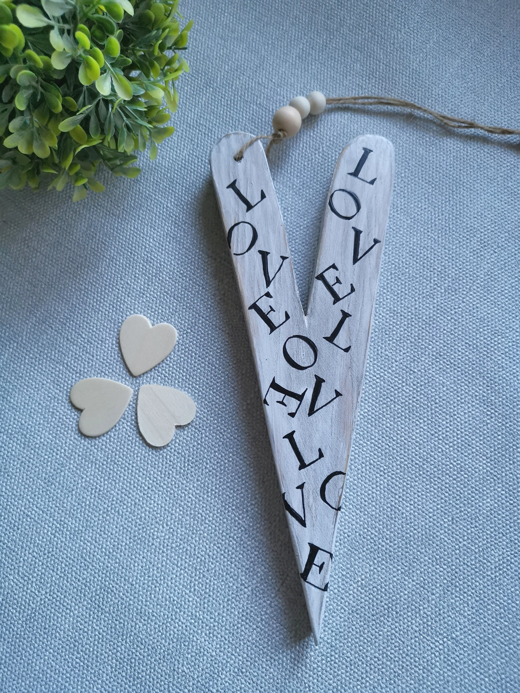 Wooden Heart - Love Lettering