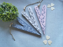 Load image into Gallery viewer, Wooden Heart - Love Lettering
