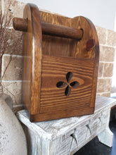 Load image into Gallery viewer, Wooden Toilet roll holder, Wall mounted or Freestanding,quirky loo roll, wooden rack, bathroom accessories
