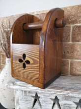 Load image into Gallery viewer, Wooden Toilet roll holder, Wall mounted or Freestanding,quirky loo roll, wooden rack, bathroom accessories
