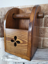 Load image into Gallery viewer, Wooden Toilet roll holder, Wall mounted or Freestanding,quirky loo roll, wooden rack, bathroom accessories
