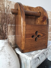 Load image into Gallery viewer, Wooden Toilet roll holder, Wall mounted or Freestanding,quirky loo roll, wooden rack, bathroom accessories
