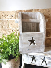 Load image into Gallery viewer, Wooden Toilet Roll Holder, star detail
