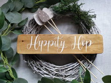 Load image into Gallery viewer, Wooden Freestanding Spring Sign - Hippity Hop

