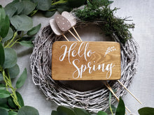 Load image into Gallery viewer, Hello Spring wooden Sign
