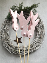 Load image into Gallery viewer, Rustic wooden Easter Bunny Decorations, Set of 5
