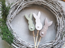 Load image into Gallery viewer, Rustic wooden Easter Bunny Decorations, Set of 5
