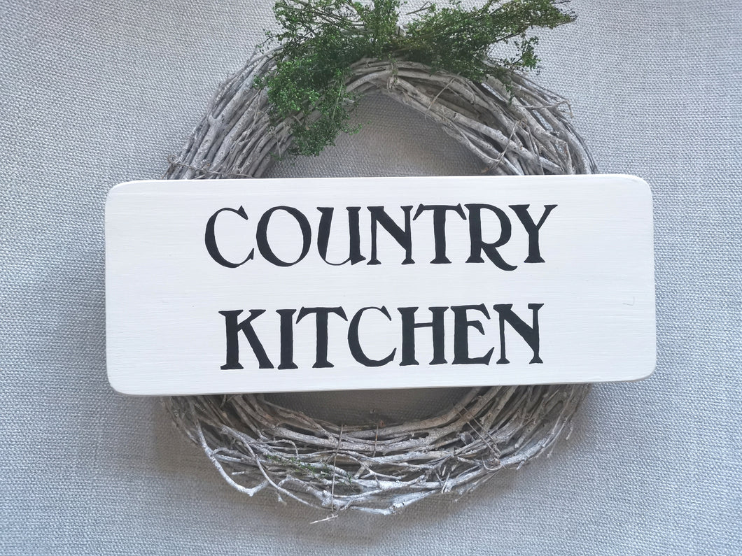 Handmade Country Kitchen wooden sign