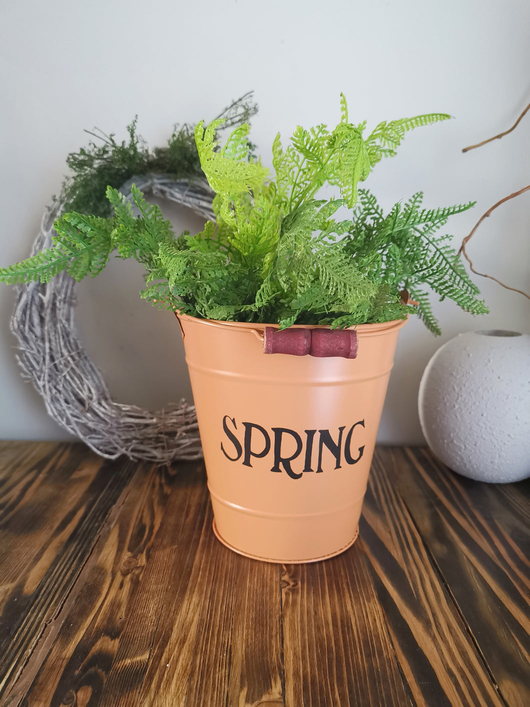 Metal bucket - Spring (3 colours available)