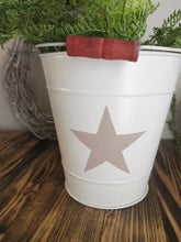 Load image into Gallery viewer, Metal bucket with Taupe Star (3 colours available)
