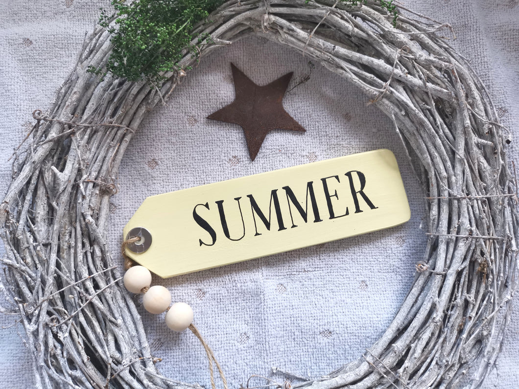Wooden Summer Hanging Tags