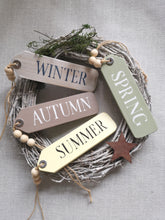 Load image into Gallery viewer, Wooden Tags, Set of all 4 Seasons
