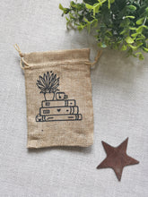 Load image into Gallery viewer, Teachers Gift, burlap bag with beaded keychain

