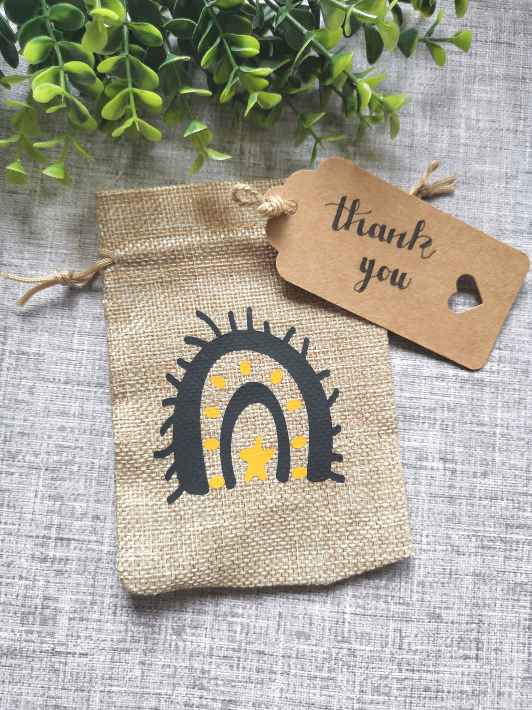 Teachers Gift, Burlap bag with gift tag