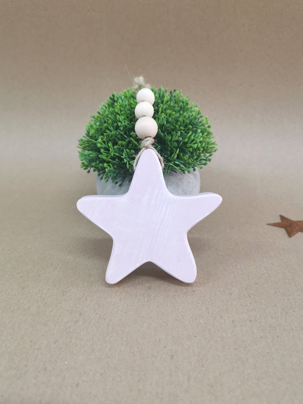 Wooden Star with beads