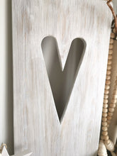 Load image into Gallery viewer, Wall Art Heart Panel,Decorative wall panel, heart wall hanging, wall art, heart decor, home interiors, rustic wooden heart panel
