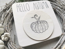 Load image into Gallery viewer, Wooden Hello Autumn Autumn Sign
