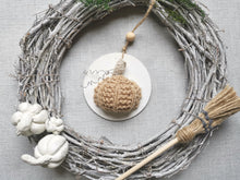 Load image into Gallery viewer, Hanging Pumpkin decoration - Neutrals
