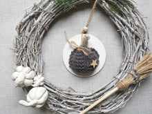 Load image into Gallery viewer, Hanging Pumpkin decoration - Greys
