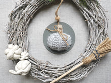 Load image into Gallery viewer, Hanging Pumpkin decoration - Greys
