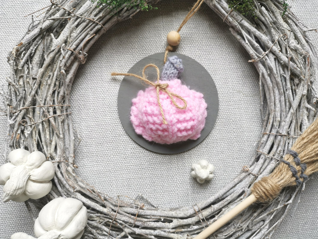 Hanging Pumpkin decoration - Pinks