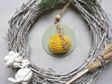 Load image into Gallery viewer, Hanging Pumpkin decoration -Autumn shades
