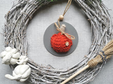 Load image into Gallery viewer, Hanging Pumpkin decoration -Autumn shades
