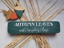 Load image into Gallery viewer, Wooden Autumn Leaves Handmade Sign
